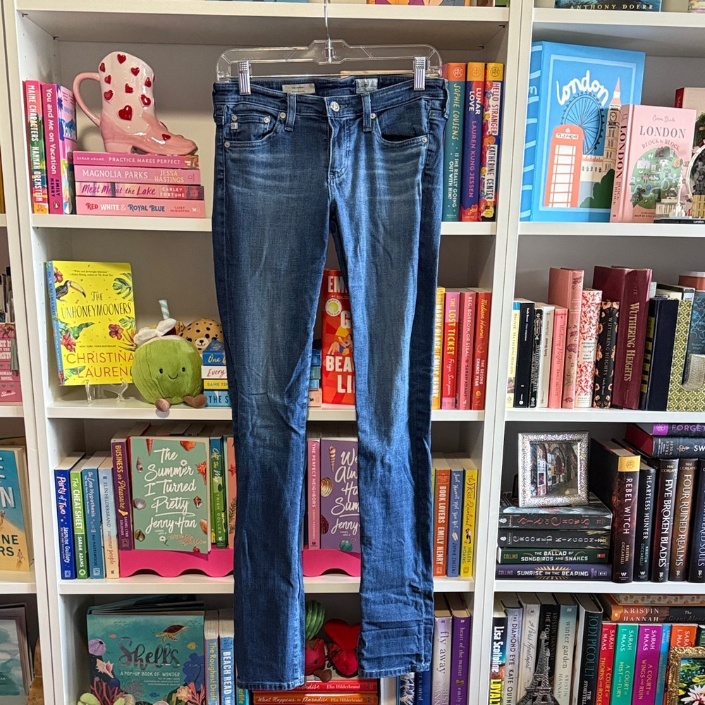 AG Adriano Goldschmied Dark Blue Skinny Straight Jeans